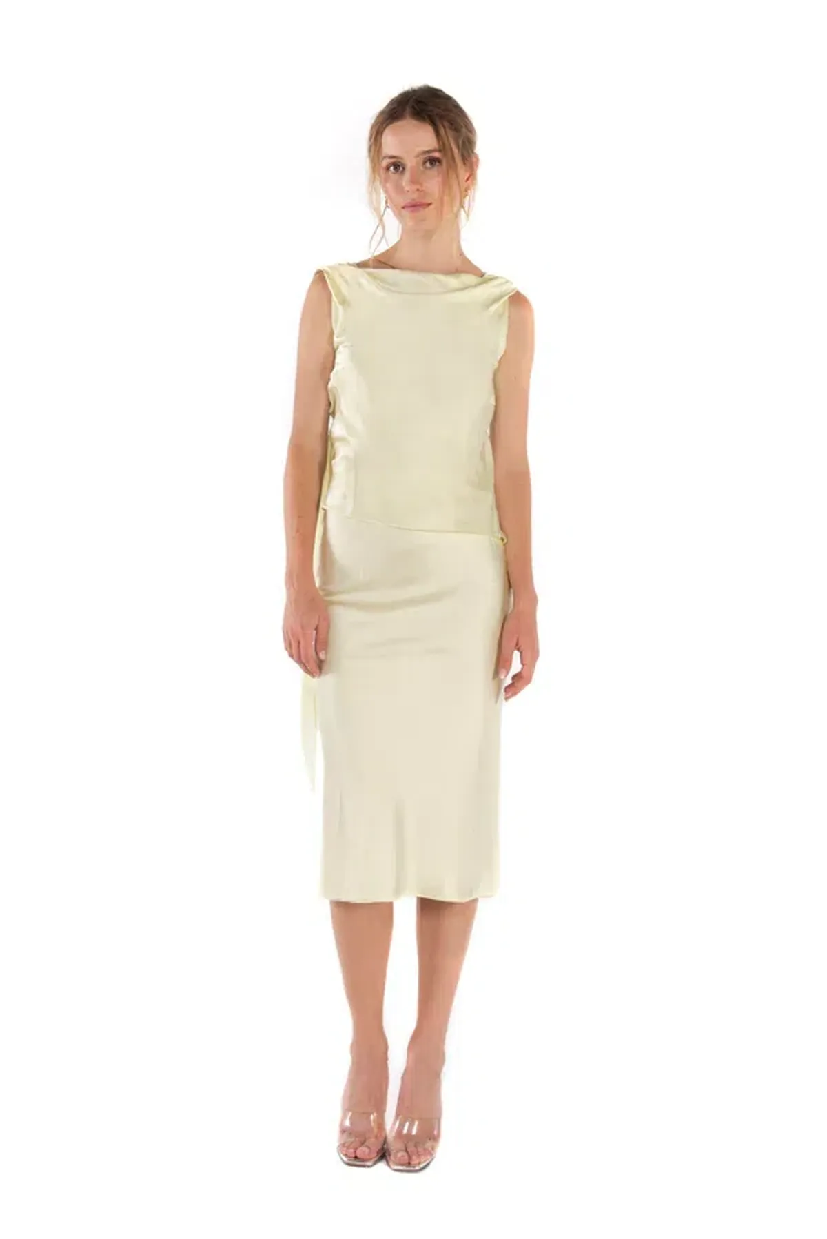 The Bar Asher Top and Carter Skirt Set Limoncello Size 6 - Image 1