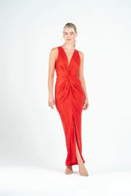 One Fell Swoop Gaia Maxi Dress Rosso Size 12 for rent on The Volte - image 1