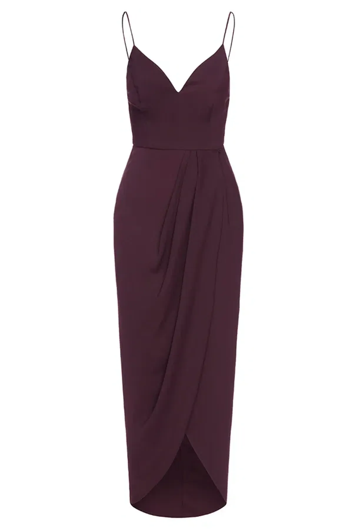 Shona Joy Core Cocktail Dress in Aubergine Purple Size 8 - Image 3