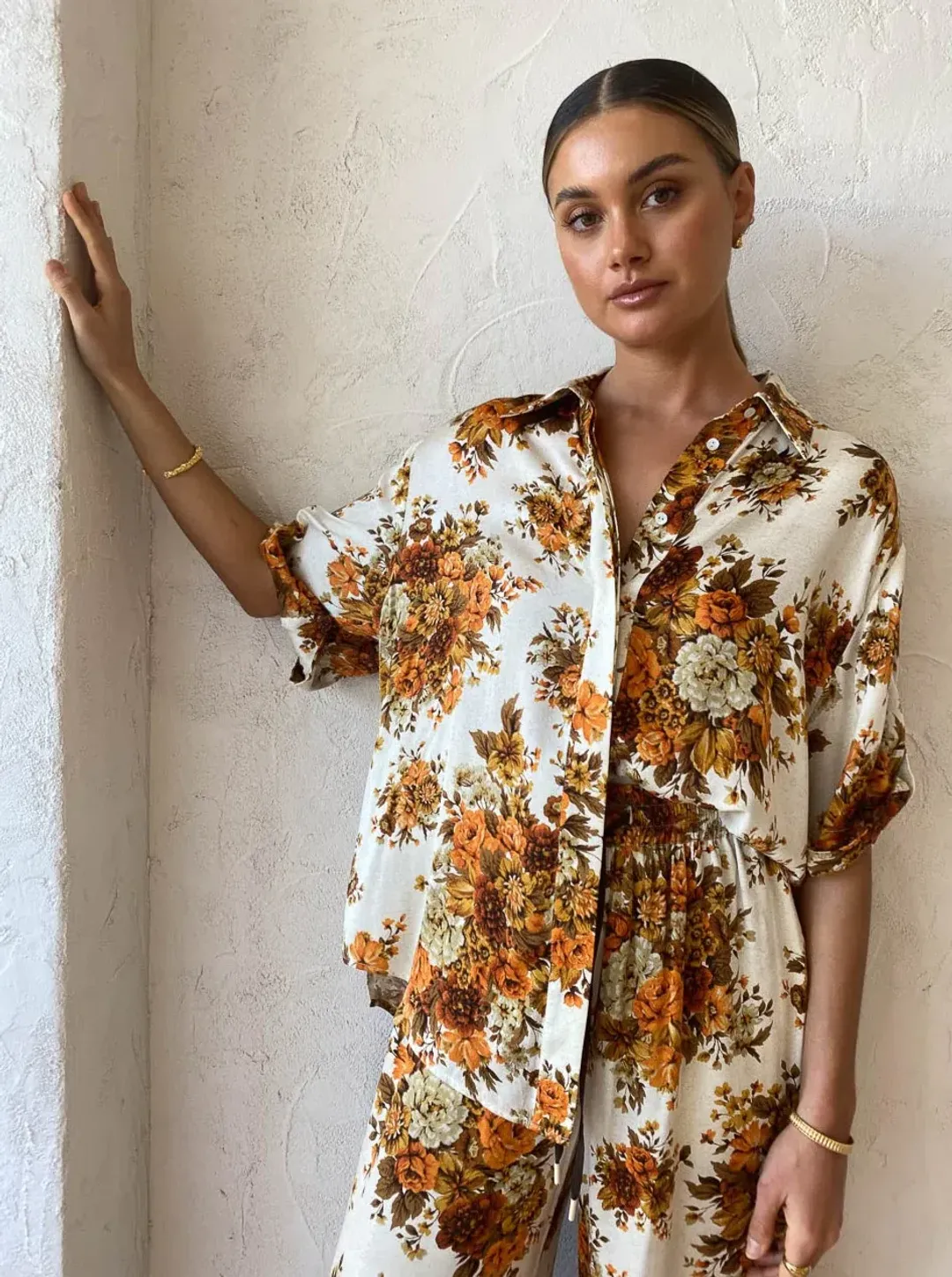 Alemais Derby Lounge Shirt and Pants Set Print Size 10 for rent on The Volte - main image