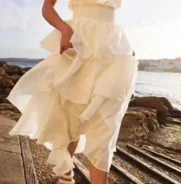 Aje Medina Tiered Midi Skirt White Size 12 for rent on The Volte - image 2