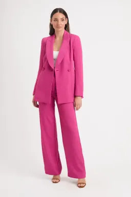 Kookai The Oyster Slim Blazer & Pants Set Fuchsia Size 8/34 for rent on The Volte - image 1
