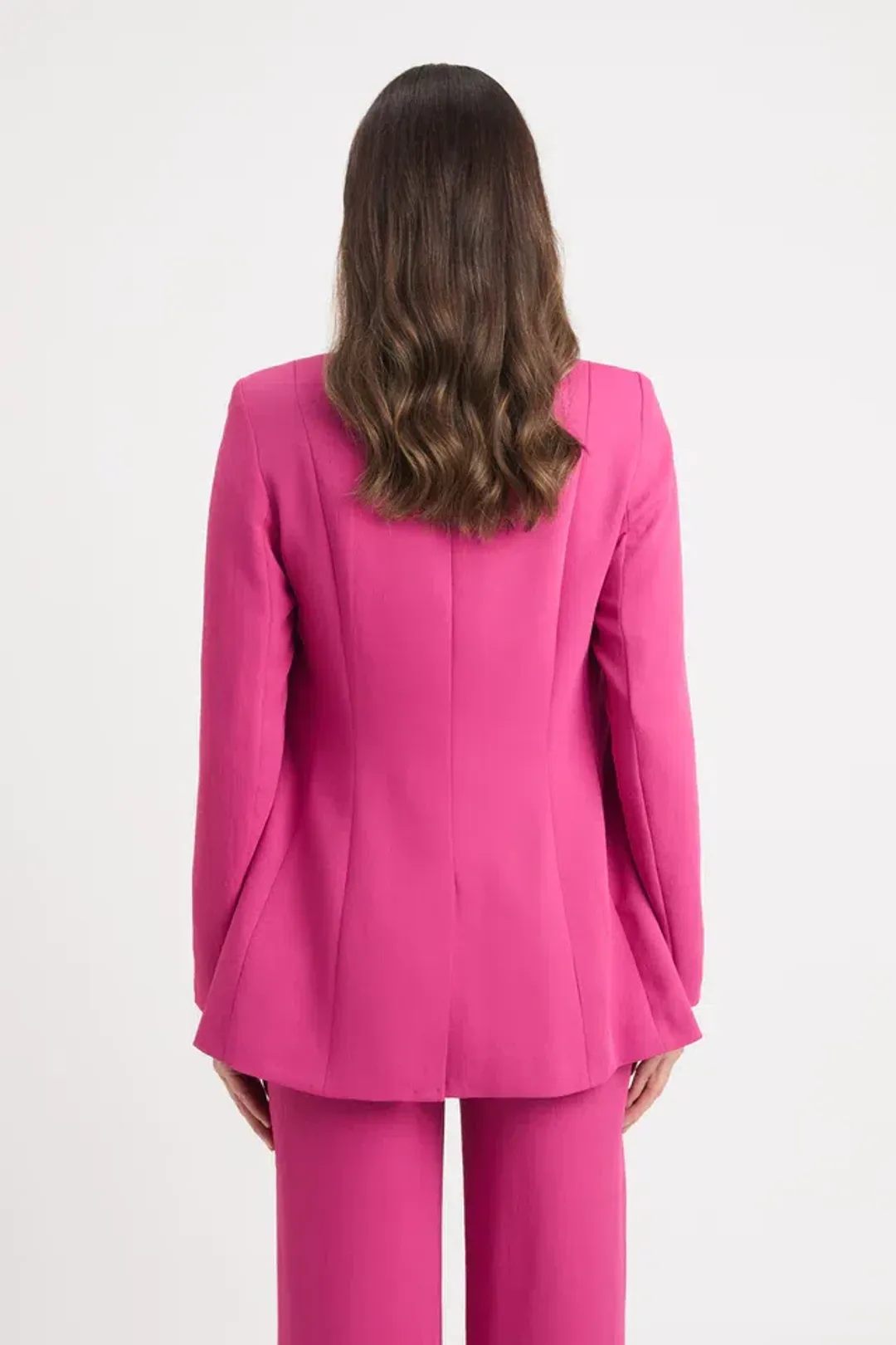 Kookai The Oyster Slim Blazer & Pants Set Fuchsia Size 8/34 for rent on The Volte - main image