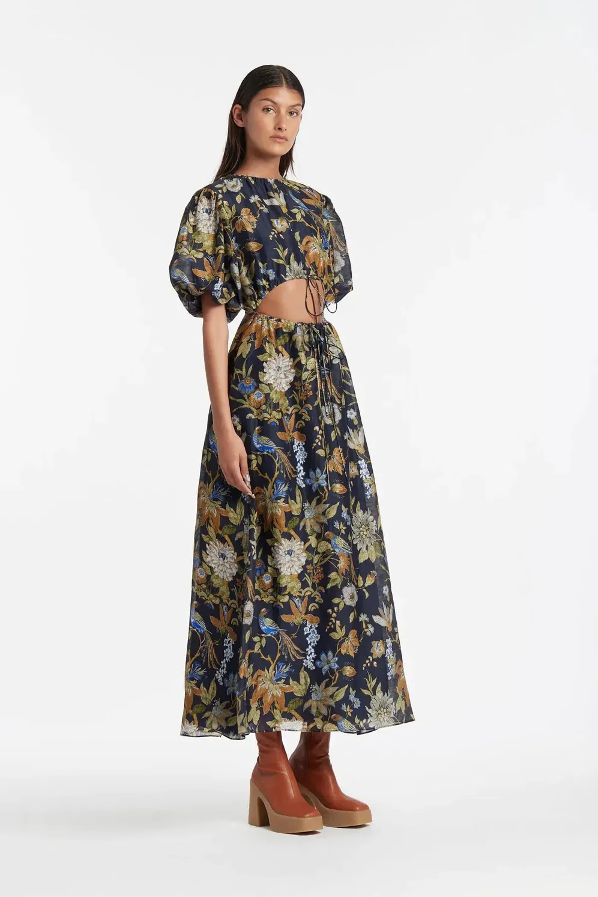 Lilian Puff Sleeve Maxi Dress In Delia Print Size 3 / AU 12 - Image 2