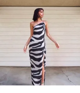 Derma Department Arielle Maxi Dress Zebra Print Size 10 for rent on The Volte - image 3