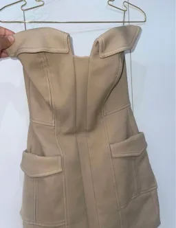 Dion Lee Pocket Bustier Dress Tan Size 6 for rent on The Volte - image 5