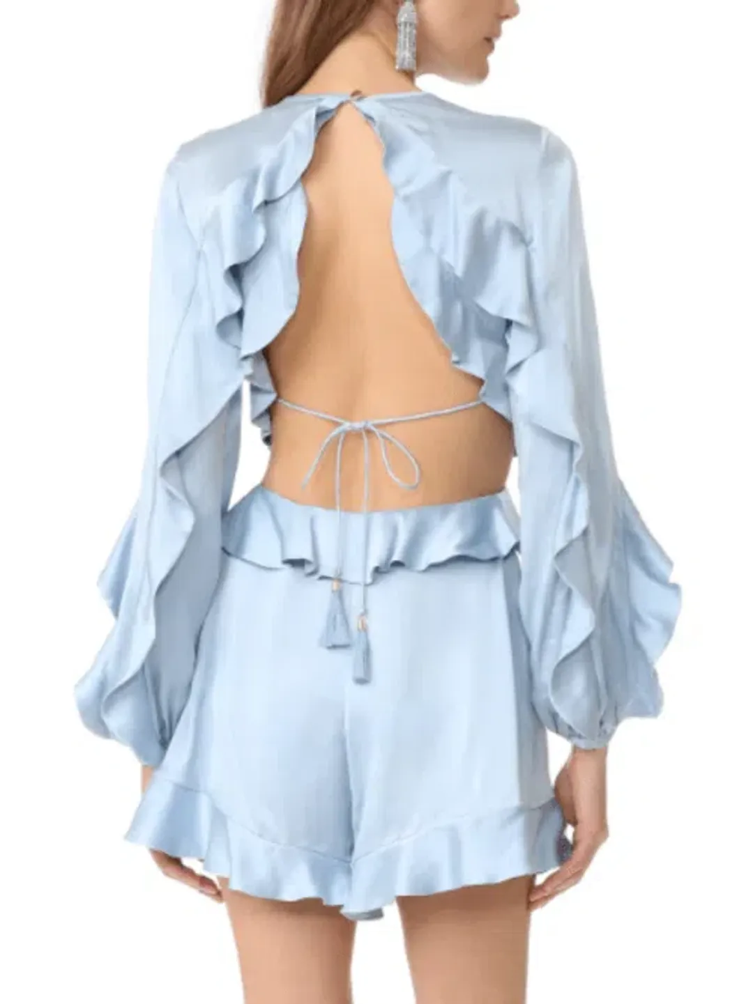 Zimmermann Winsome Playsuit Blue Size 1/ Au 10 for rent on The Volte - main image