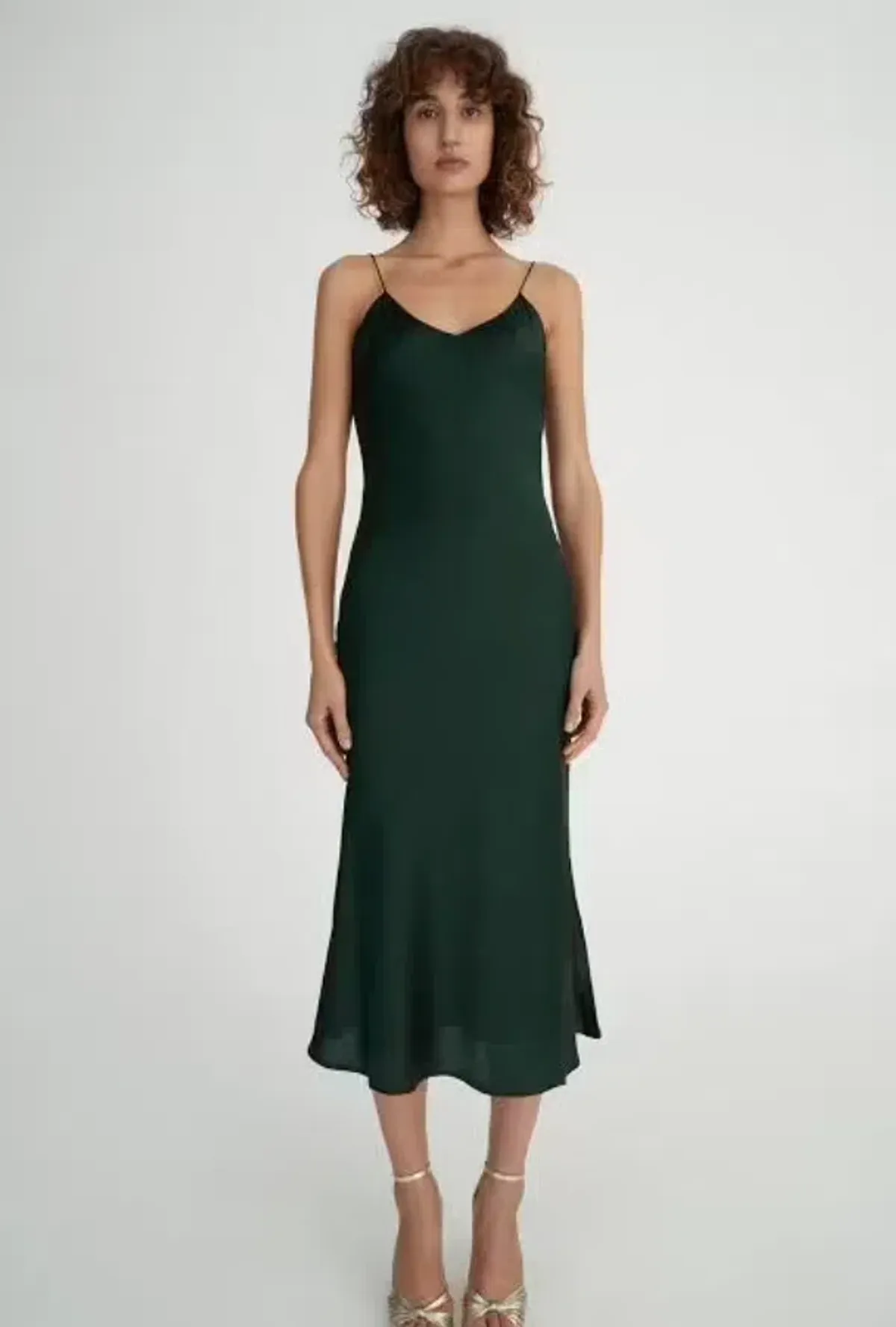 Hansen and Gretel Demi Silk Dress Green Size S - Image 1