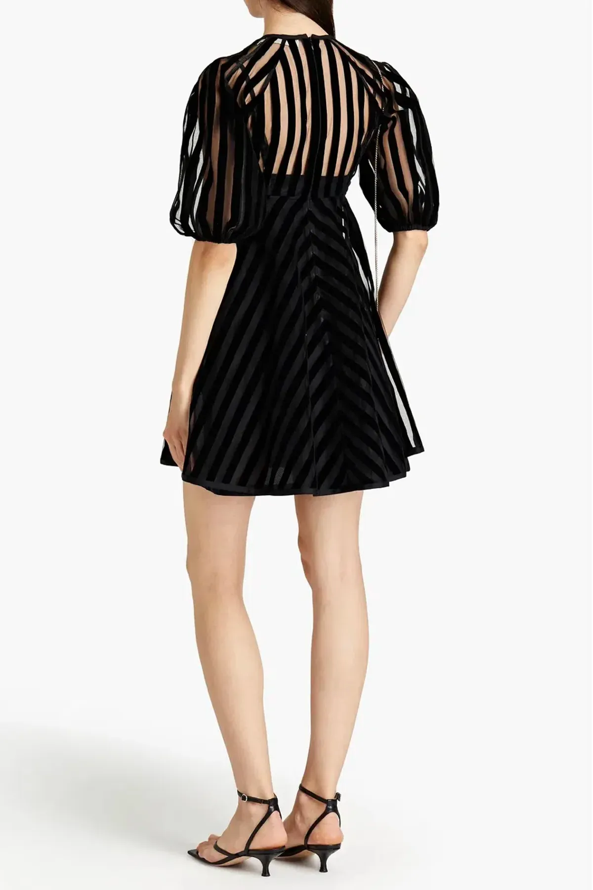 Zimmermann Striped Mini Dress Black Size 0/Au 8 - Image 2