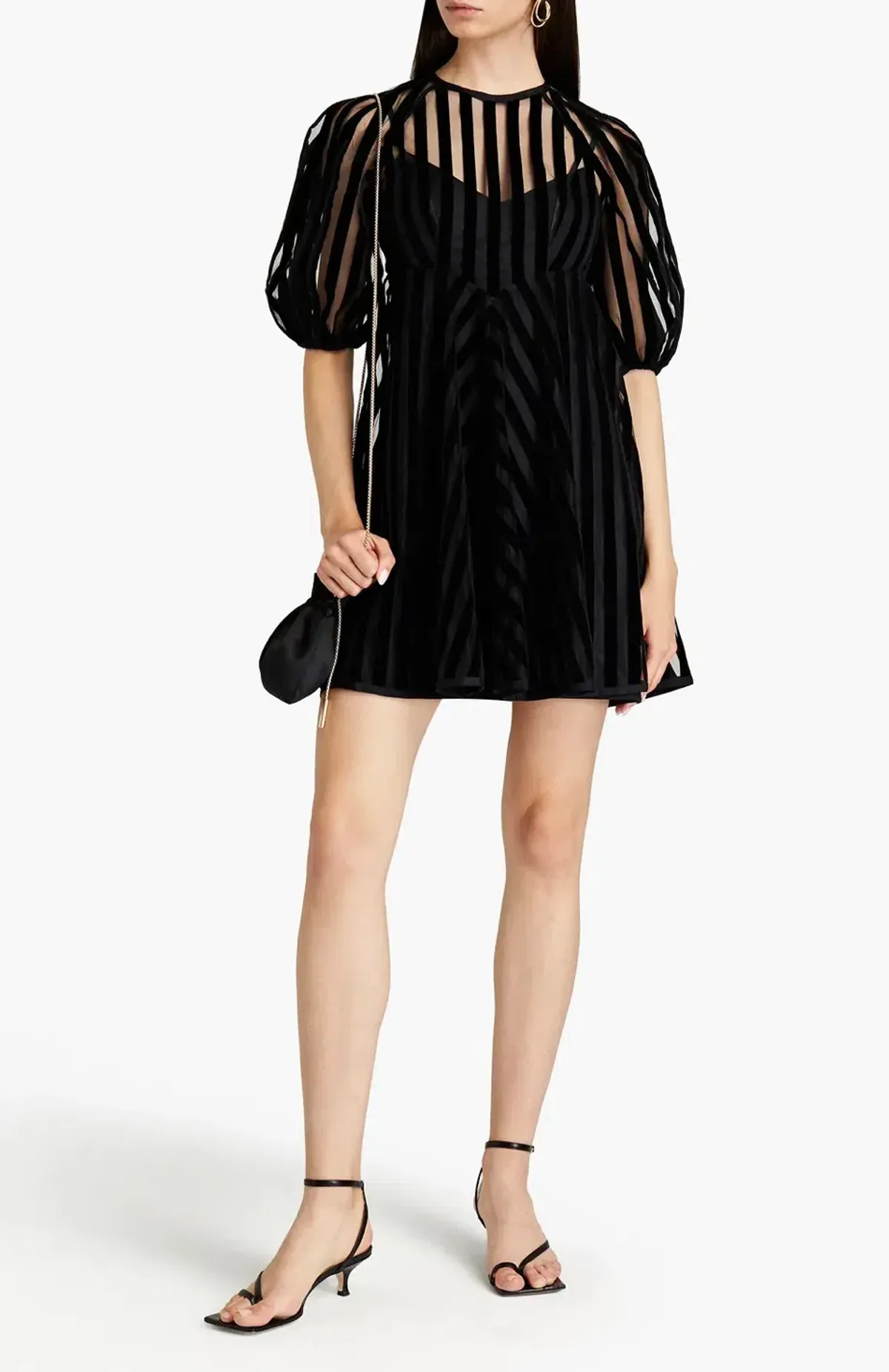 Zimmermann Striped Mini Dress Black Size 0/Au 8 - Image 1