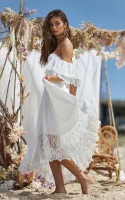 Coven & Co Folklore Gown Natural White Size M for rent on The Volte - image 2