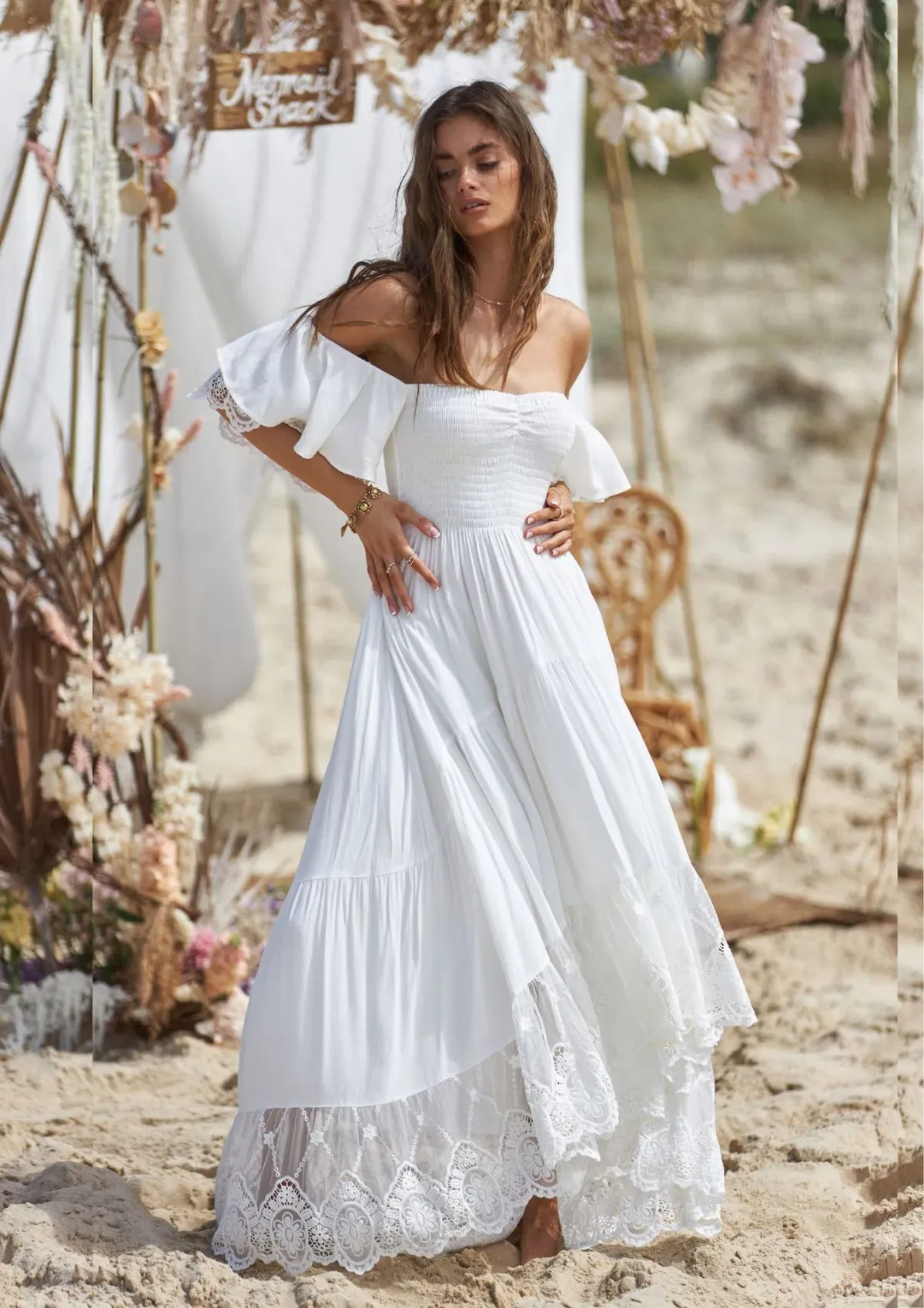 Coven & Co Folklore Gown Natural White Size M - Image 1