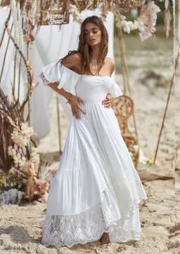 Coven & Co Folklore Gown Natural White Size M for rent on The Volte - image 1