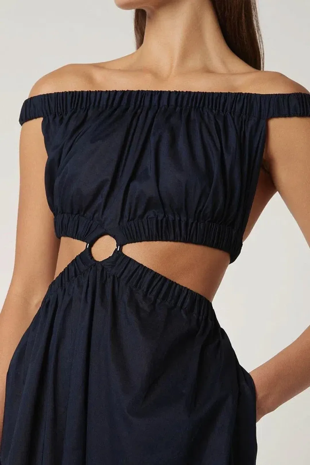 Scanlan Theodore Cotton Voil Ring Dress Navy Size M for rent on The Volte - main image