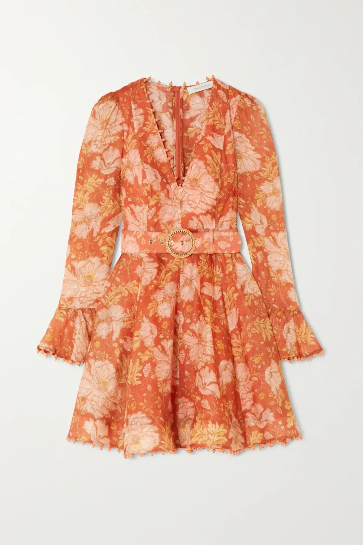 Zimmermann Kaleidoscope Mini Dress Amber Orange Size 1 / Au 10 - Image 5