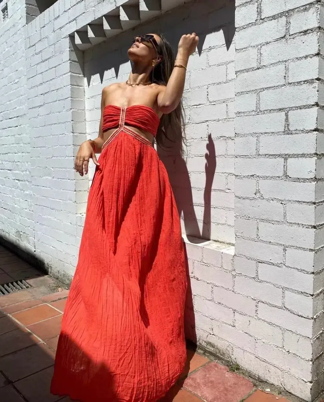 D'Artemide Chloe Dress Red Size 6-12 for rent on The Volte - main image