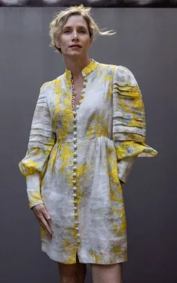 Zimmermann Botanica Wattle Linen Mini Dress Print Size 1 / Au 10 for rent on The Volte - image 4