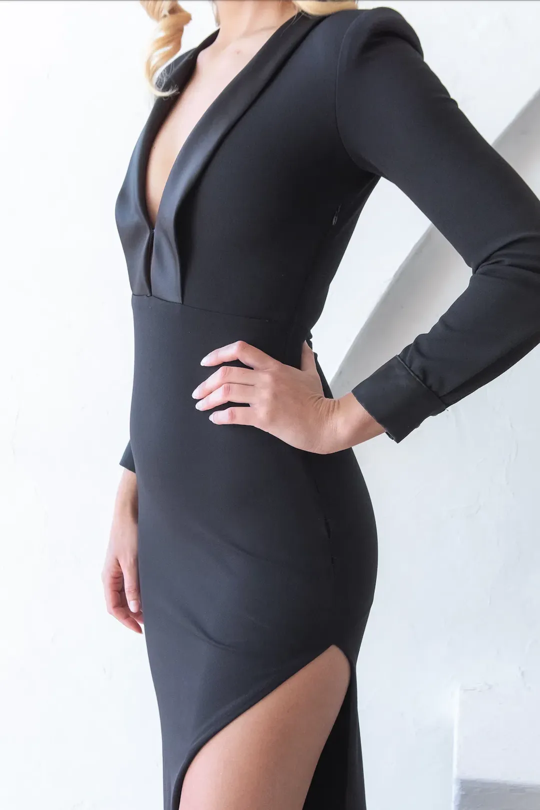 Ae'lkemi Mersin Tuxedo Gown Black Size 8 for rent on The Volte - main image