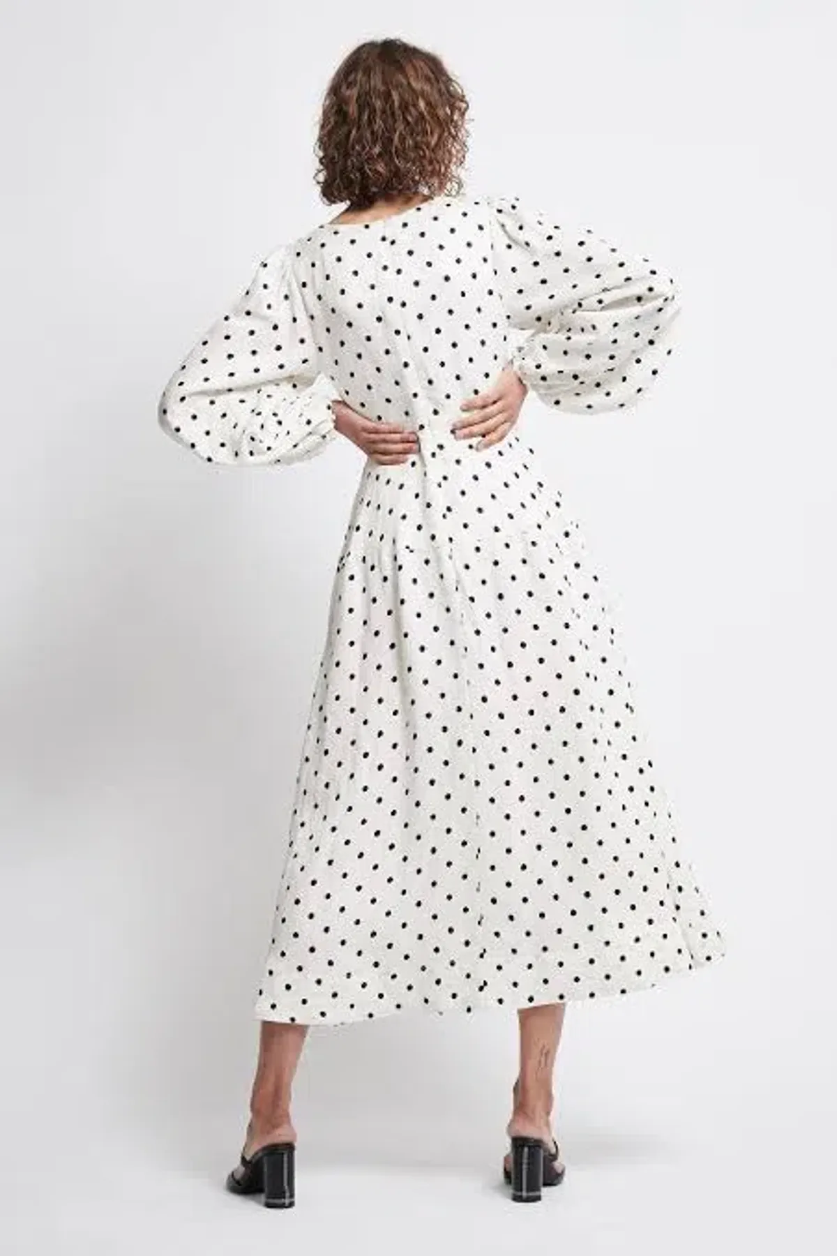 Aje Liberation Blouson Midi Dress Print Size 6 - Image 3