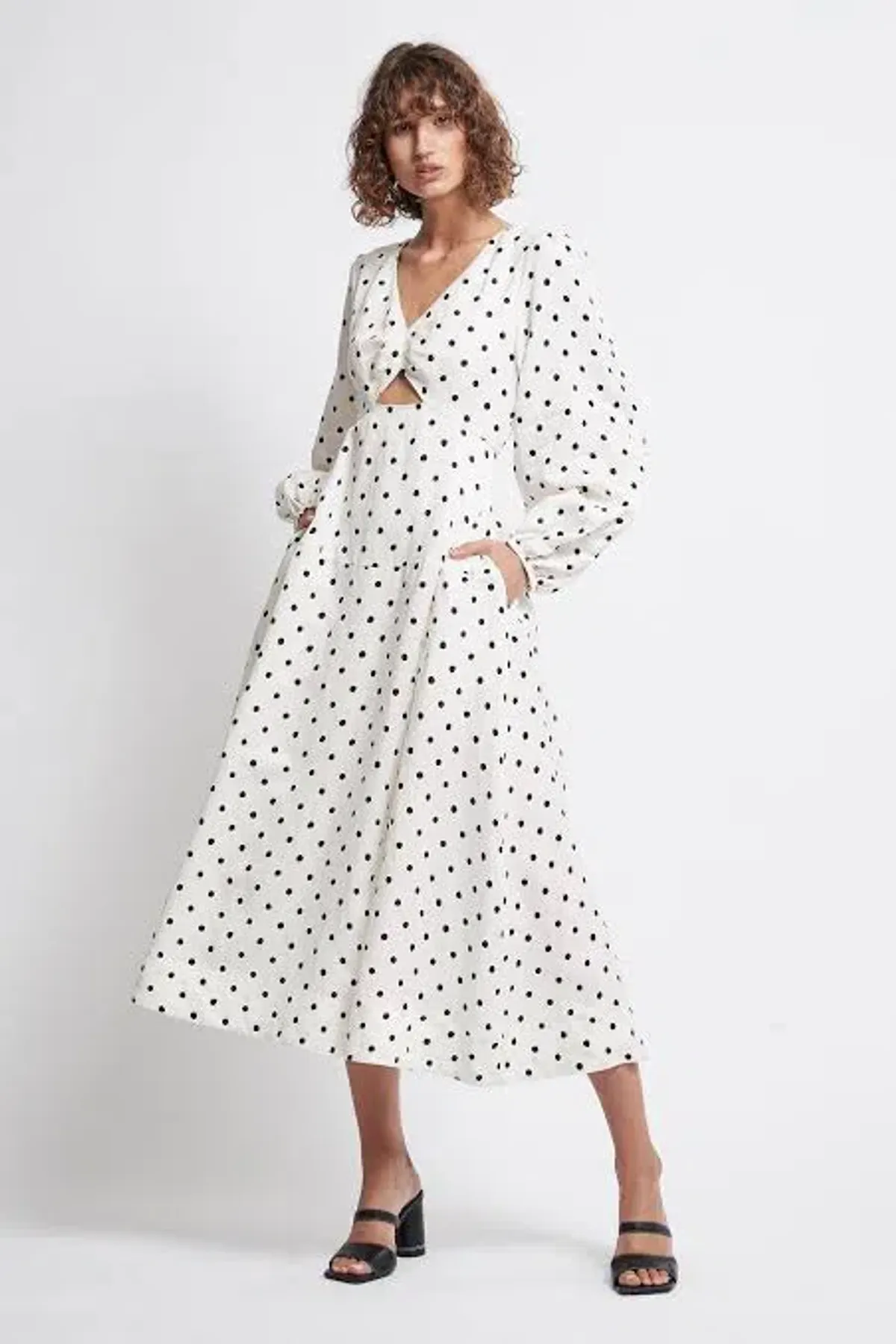 Aje Liberation Blouson Midi Dress Print Size 6 for rent on The Volte - main image