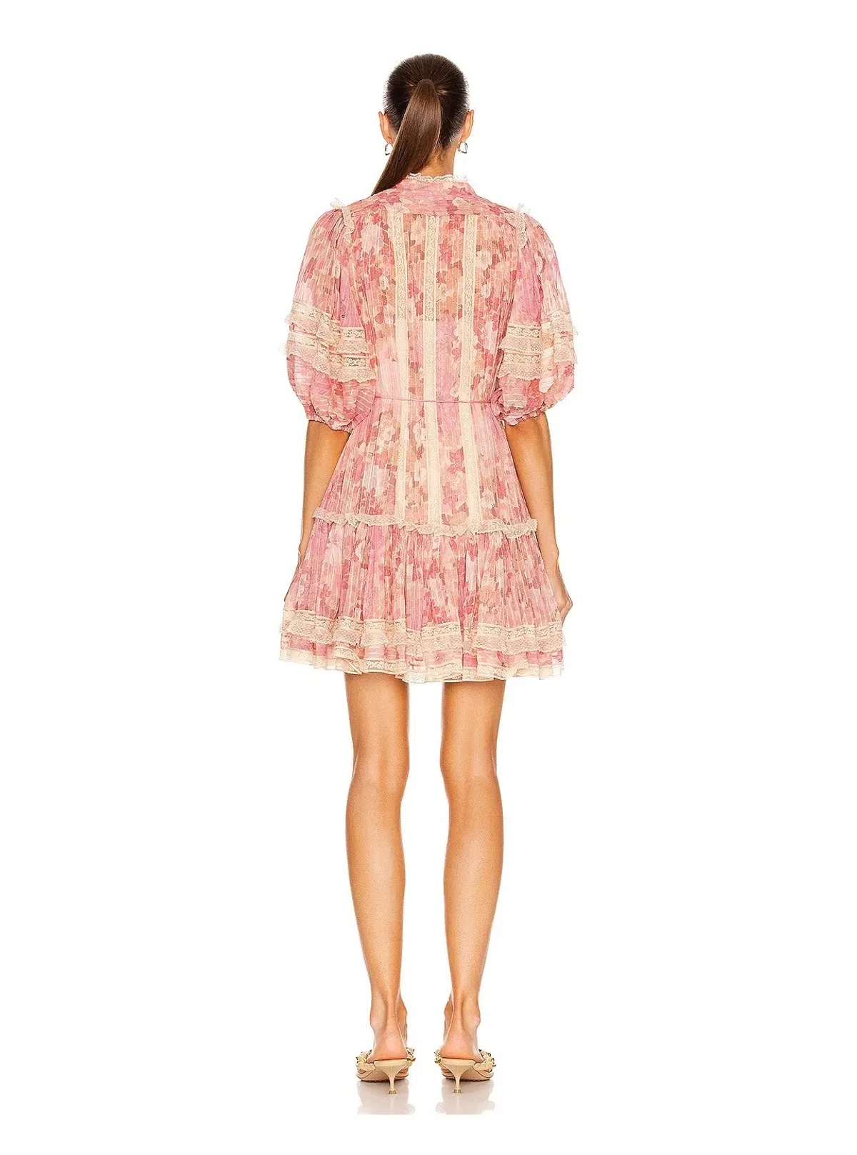 Zimmermann Concert Pintucked Mini Dress Cherry Meadows Size 1 / Au 10 - Image 2