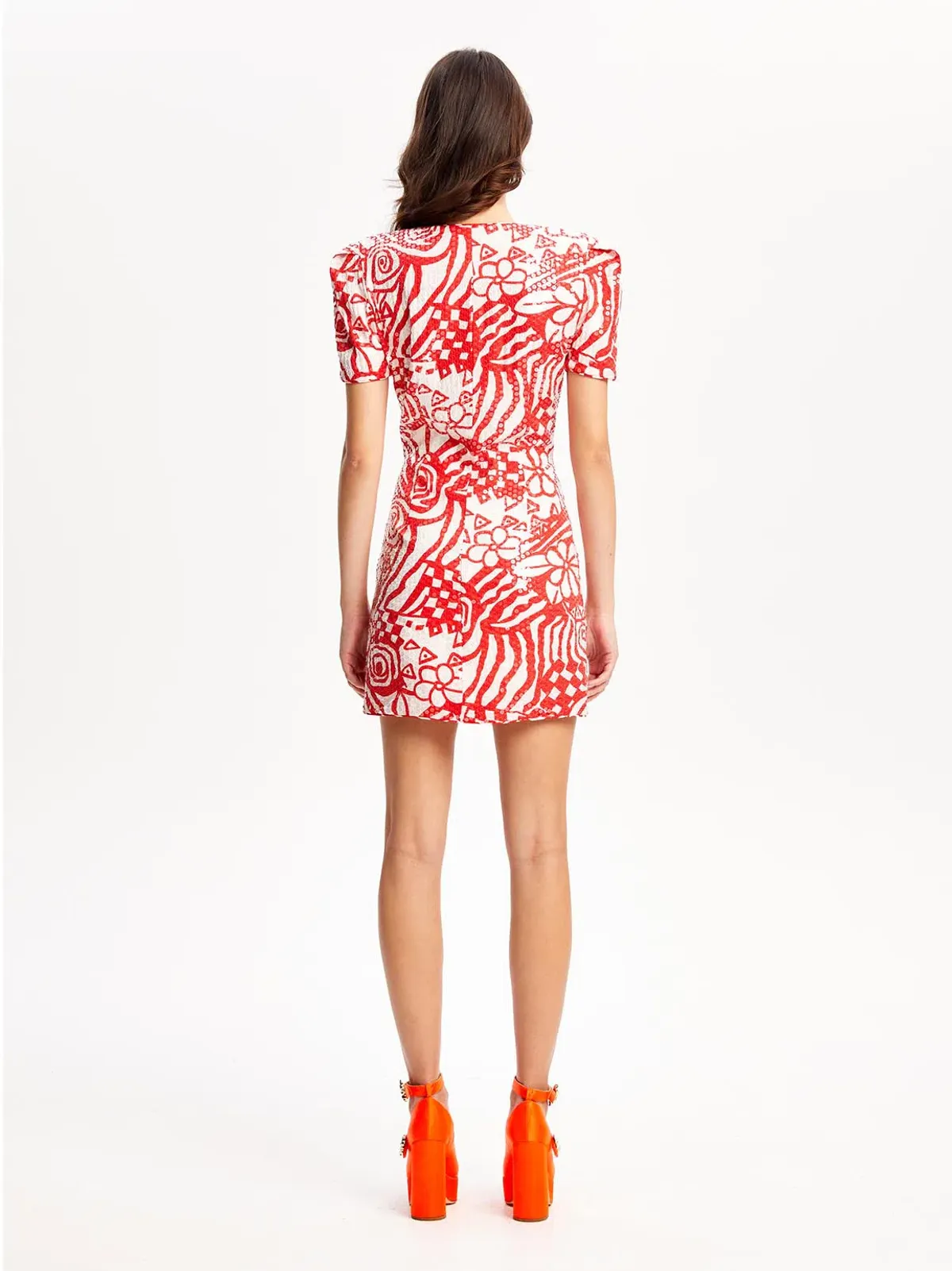 Alice McCall Daisy Daze Mini Dress Salsa Red Size S / Au 8 - Image 3