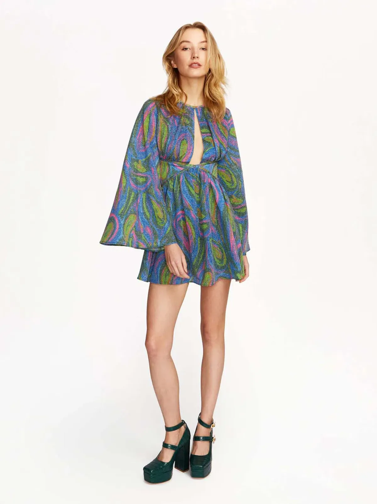 Alice McCall Swan Lake Mini Dress Paisley Glitter Clover Size 6 - Image 1