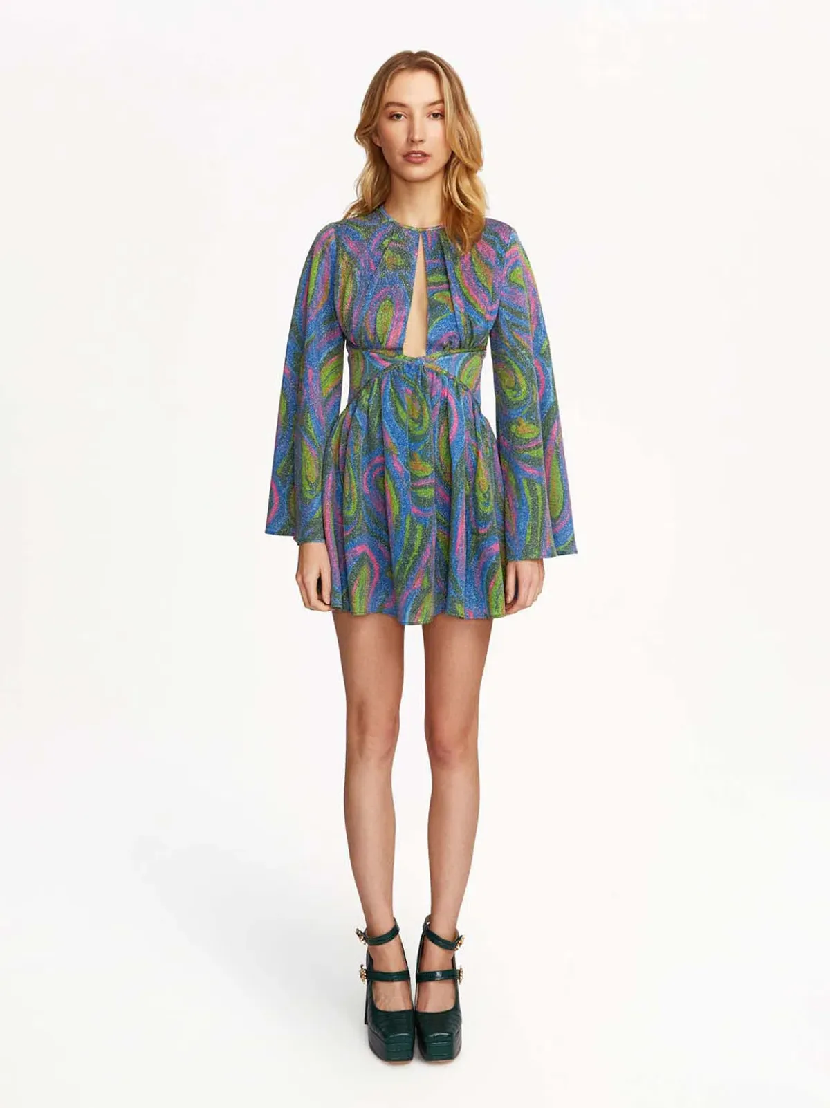Alice McCall Swan Lake Mini Dress Paisley Glitter Clover Size 6 - Image 2