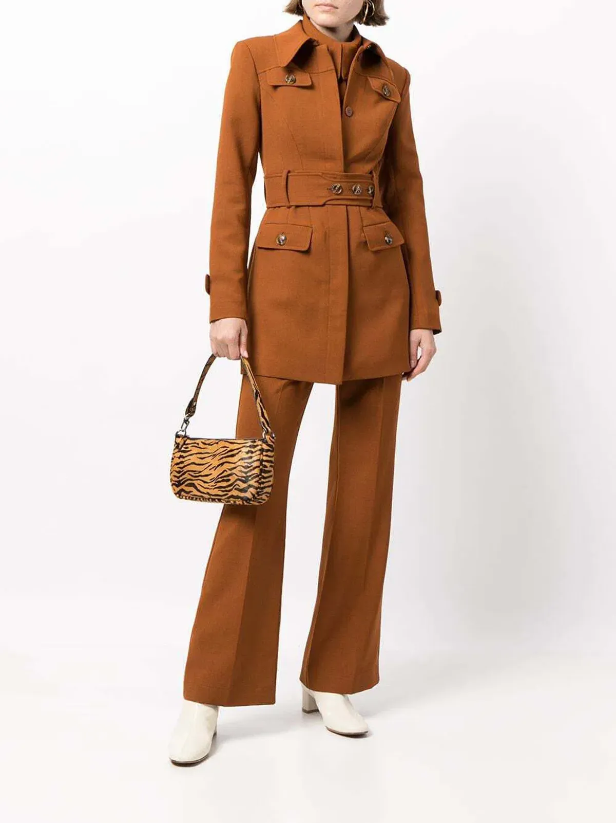 Alice McCall Journey Belted Blazer Dress Brown Size 10 for rent on The Volte - main image