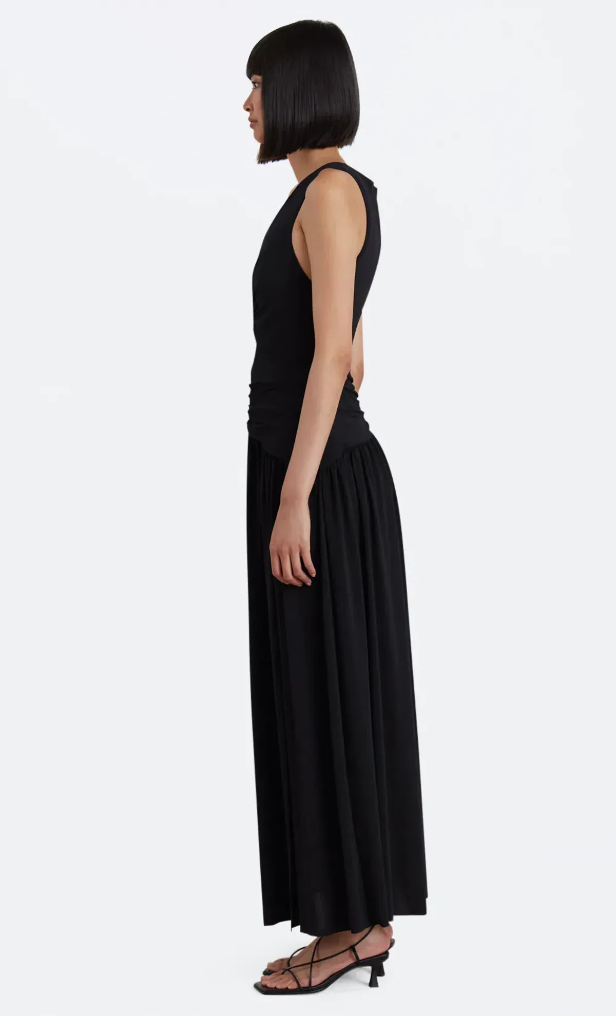 Bec & Bridge Lindsey V Maxi Dress Black Size 8 - Image 4