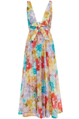 Zimmermann Bells Tie Front Long Dress Floral Size 1 / Au 10 for rent on The Volte - image 5