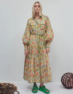 Alémais Cabana Midi Shirtdress Multi Size 8 for rent on The Volte - image 1