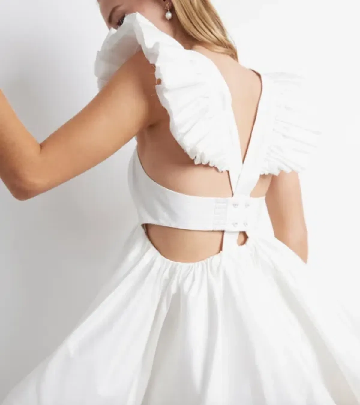Aje Midsummer Mini Dress White Size 8 - Image 3