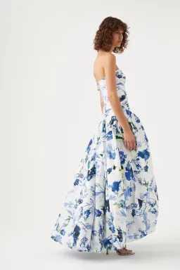 Aje Violette Bubble Hem Maxi Dress Lavenders Of Provence Print Size 8 for rent on The Volte - image 2