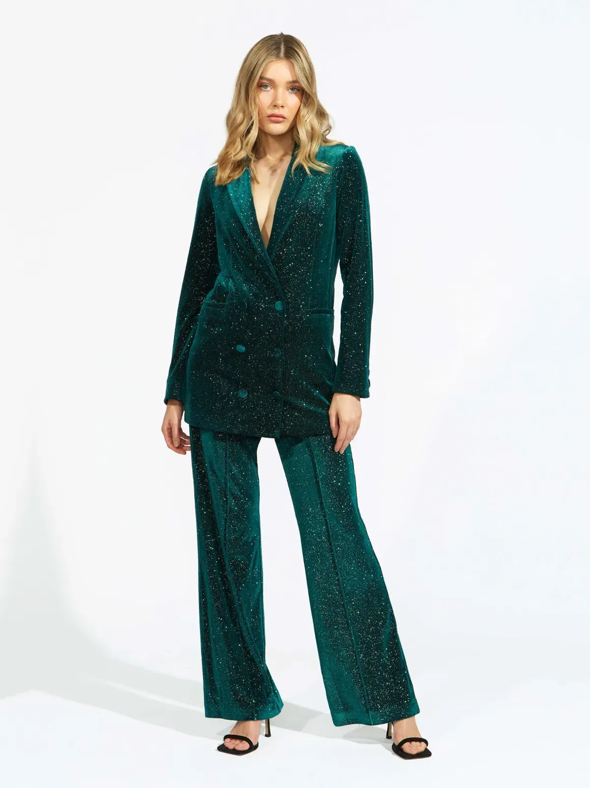 Alice McCall Midnight Magic Two-Piece Suit Forest Green Size 6 - Image 1