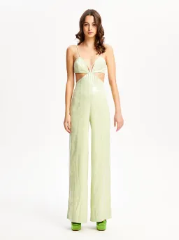 Alice McCall Night Sky Jumpsuit Lime Cream Size 8 for rent on The Volte - image 1