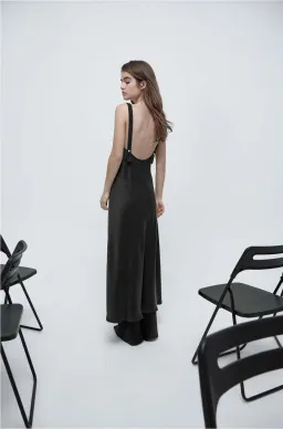 Silk Laundry Deco Ruched Dress Black Size M / Au 10 for rent on The Volte - image 2