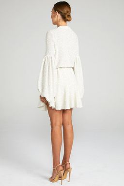 Shona Joy Aimee Balloon Sleeve Mini Dress White size 10 for rent on The Volte - image 2