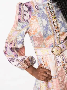Zimmermann The Kaleidoscope Buttoned Mini in Multi Swirl Floral Size 4/Au 16 for rent on The Volte - image 5