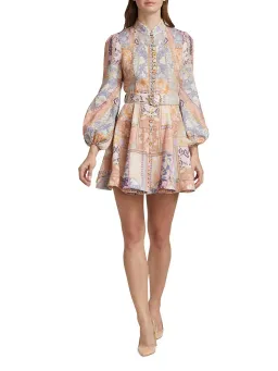 Zimmermann The Kaleidoscope Buttoned Mini in Multi Swirl Floral Size 4/Au 16 for rent on The Volte - image 1