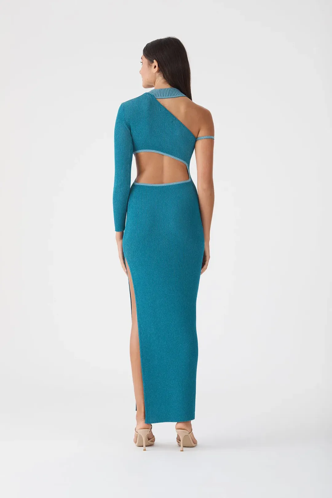 San Sloane Onix Metallic Knit Dress for rent on The Volte - main image