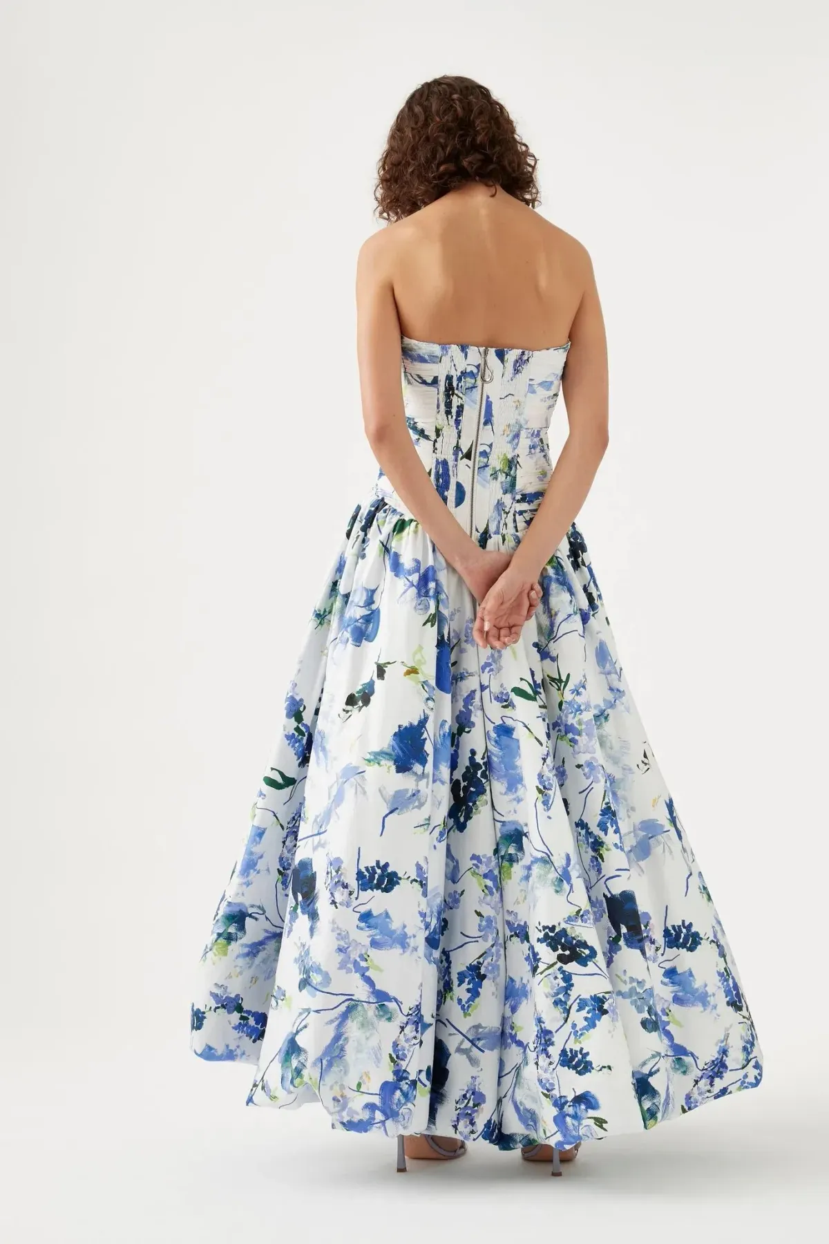 Aje Violette Bubble Hem Maxi Dress Print Size 10 - Image 2