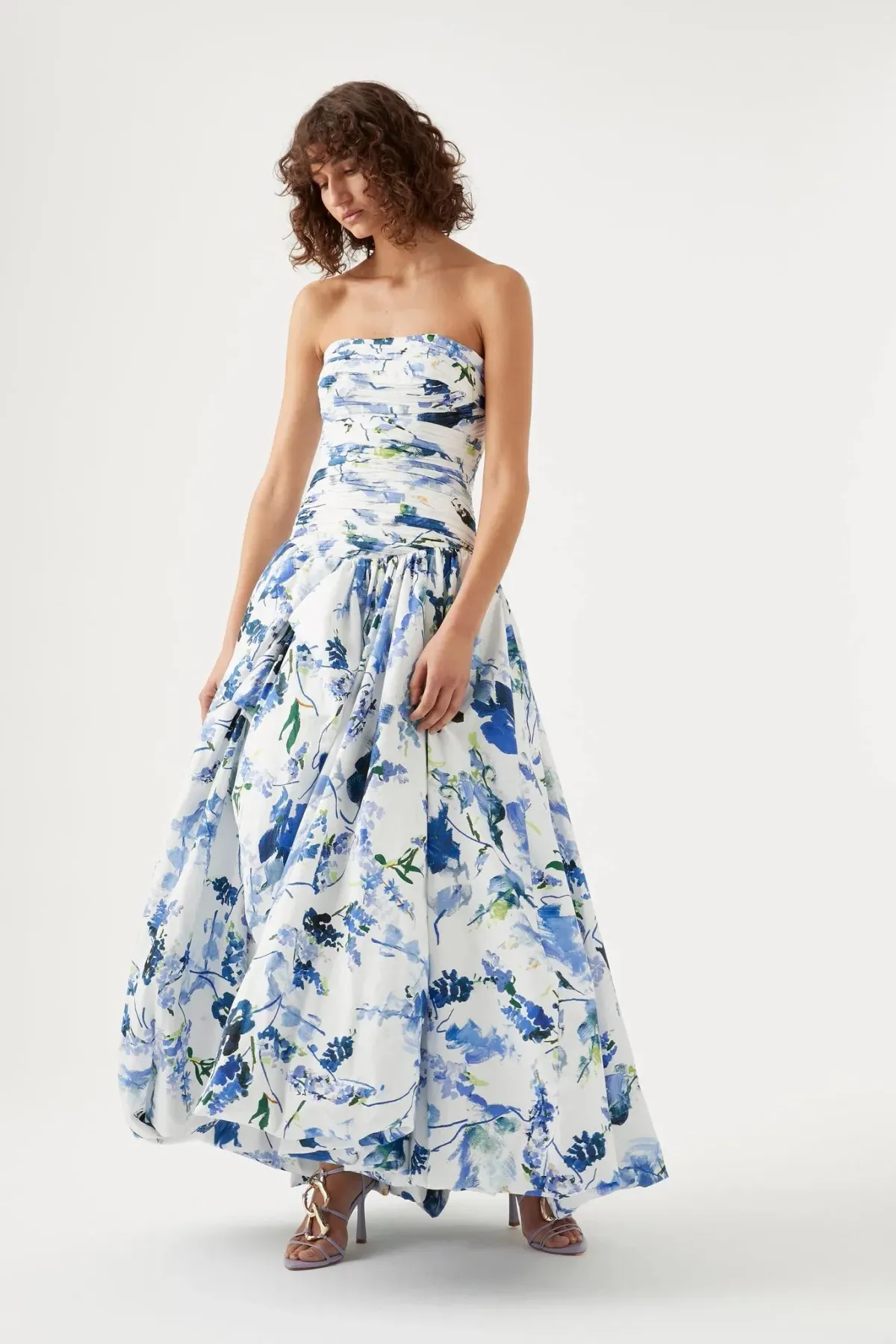 Aje Violette Bubble Hem Maxi Dress Print Size 12 - Image 1