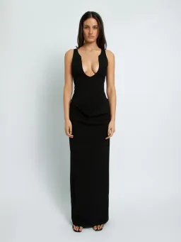 Christoper Esber Arced Column Dress Black Size 12 for rent on The Volte - image 1