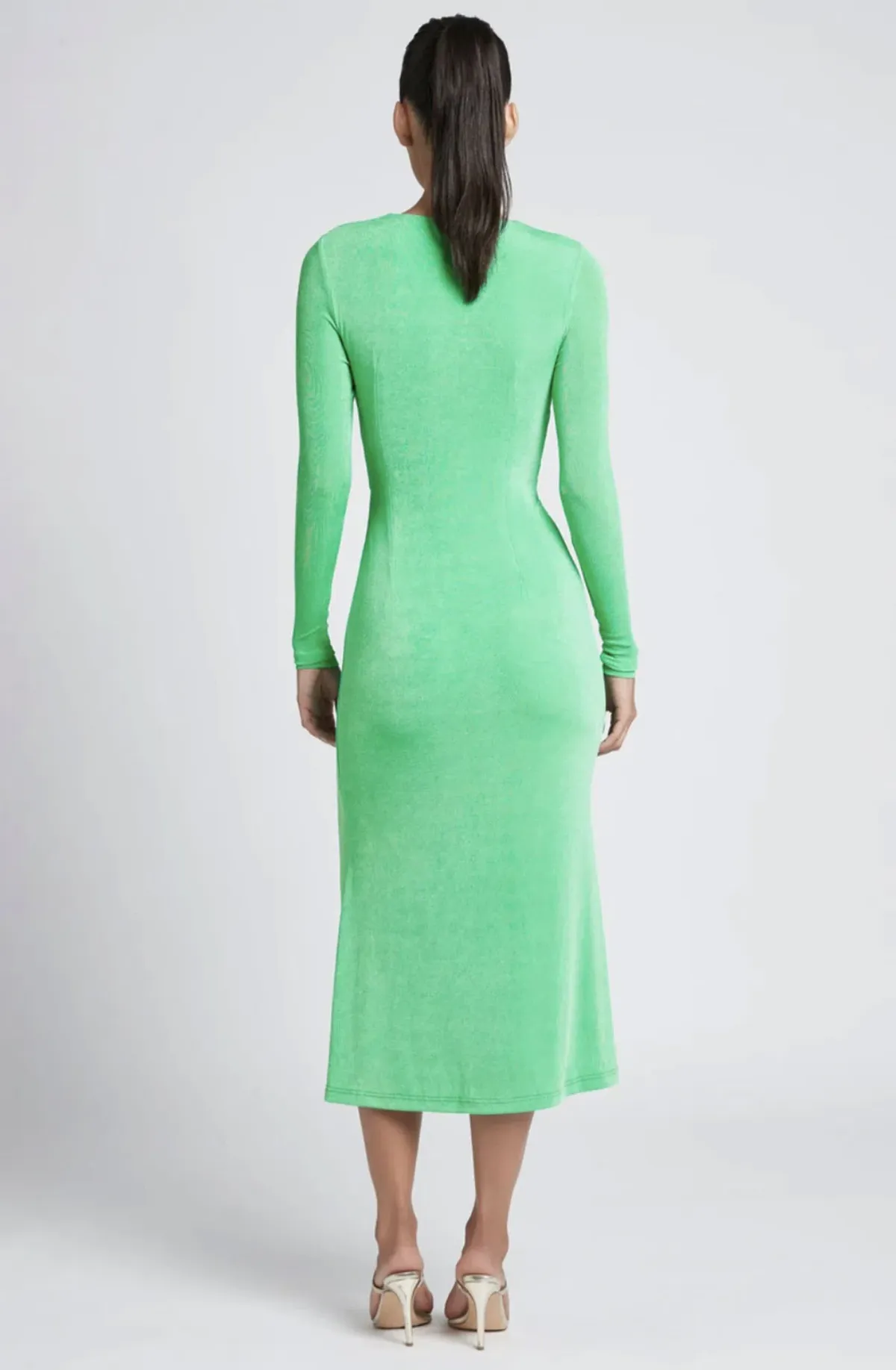 Sheike Free Spirit Midi Dress in Emerald Green Size 8 - Image 2