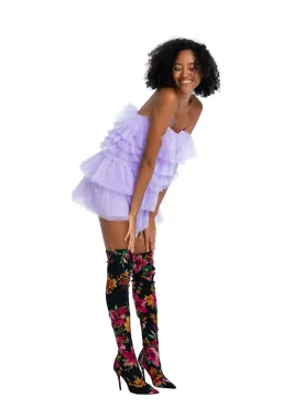 Dyspnea Powermuff Mini Dress Lilac Size 8 for rent on The Volte - image 2