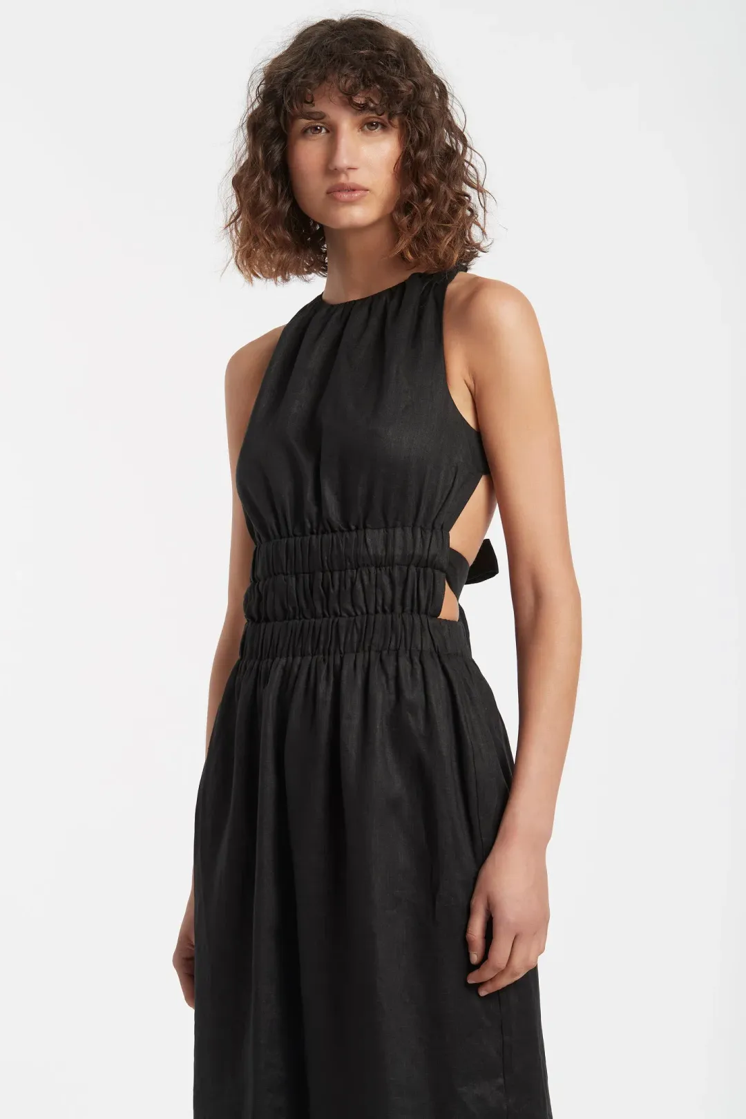 SIR THE LABEL BLACK FRANC CROSS BACK GOWN - SIZE 1 (RRP $450) for rent on The Volte - main image