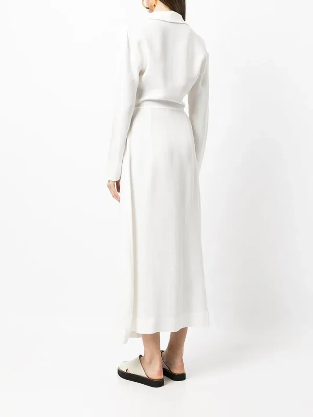 Sir The Label Clemence Long Sleeve Wrap Dress Ivory Size 1 for rent on The Volte - main image