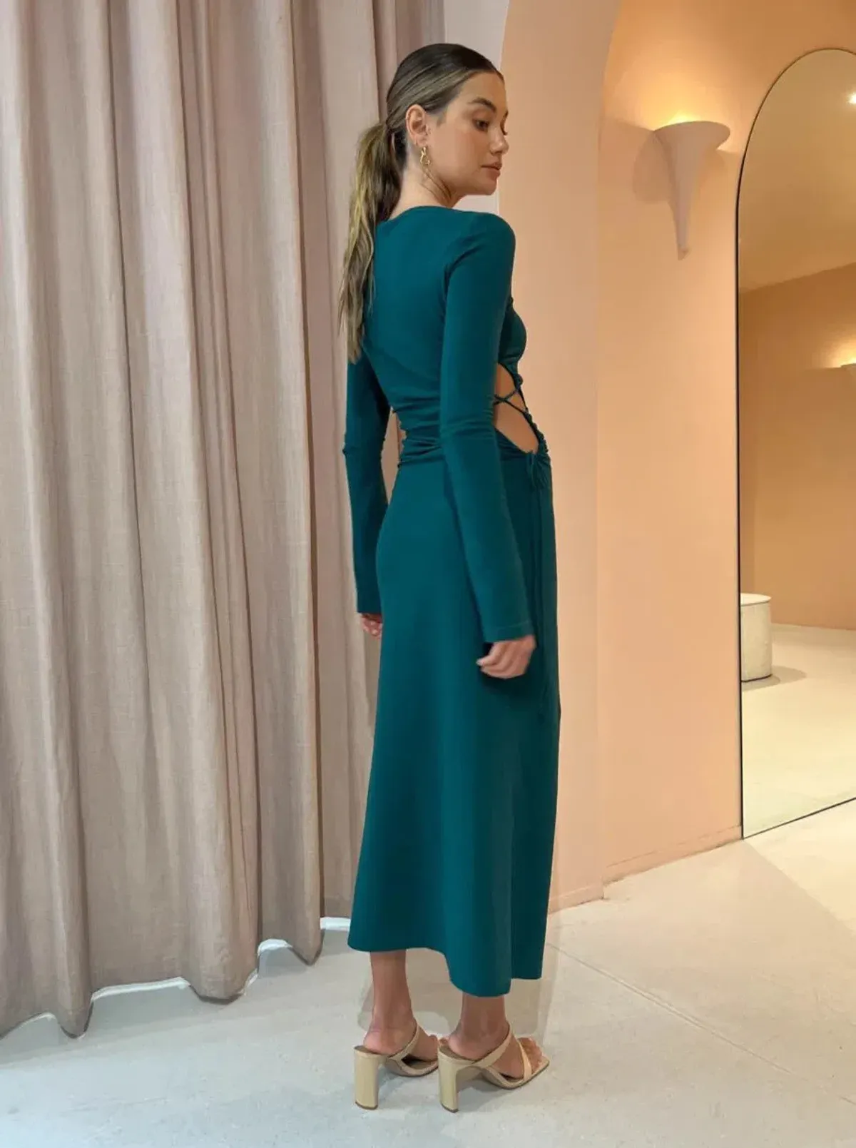 Camilla and Marc Alexandre Midi Dress Green Size 10 / M - Image 3