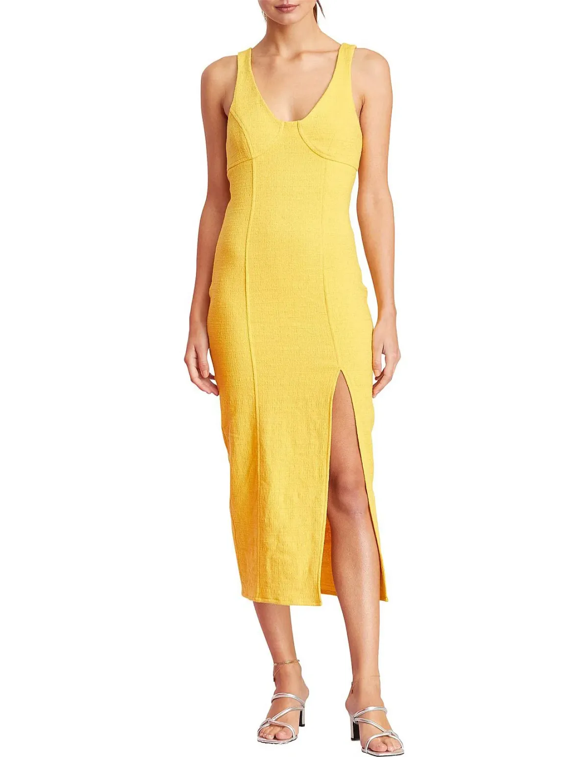 Bec & Bridge Cle'mence Midi Dress Yellow Size 8 - Image 1